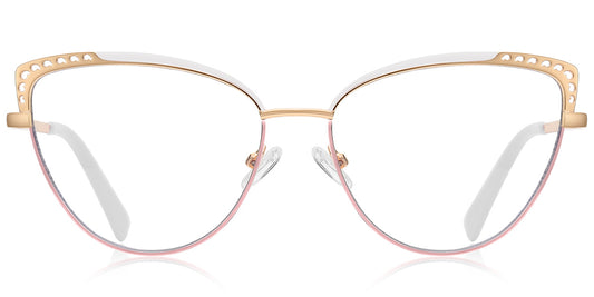 Sofia – Pattern-White Glasses