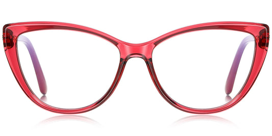 Clare – Translucent-Red Glasses