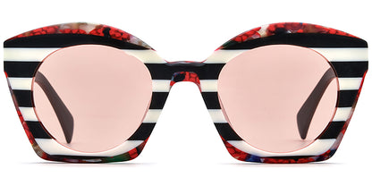 Sequim – Pattern-White Sunglasses