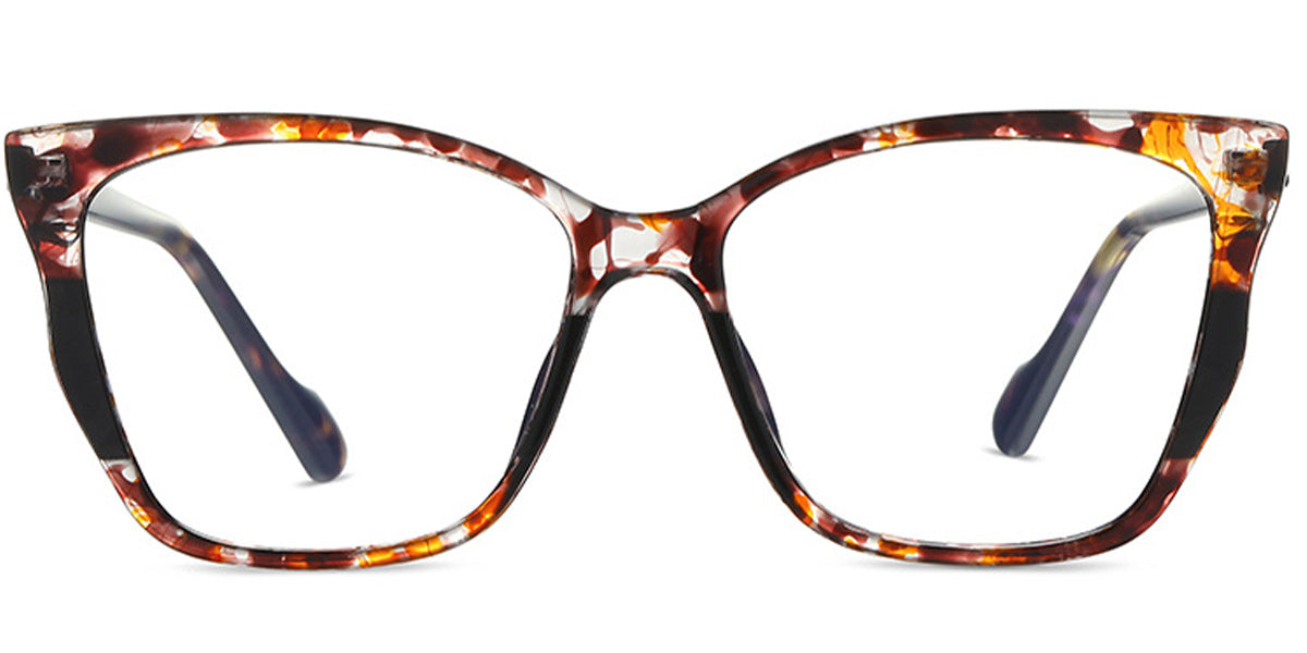 Elmina – Pattern-Orange Glasses