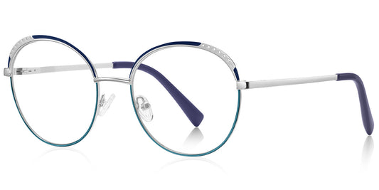 Rosario – Pattern-Blue Glasses