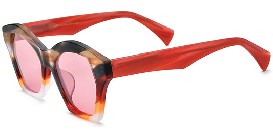 Abisko – Pattern-Red Sunglasses