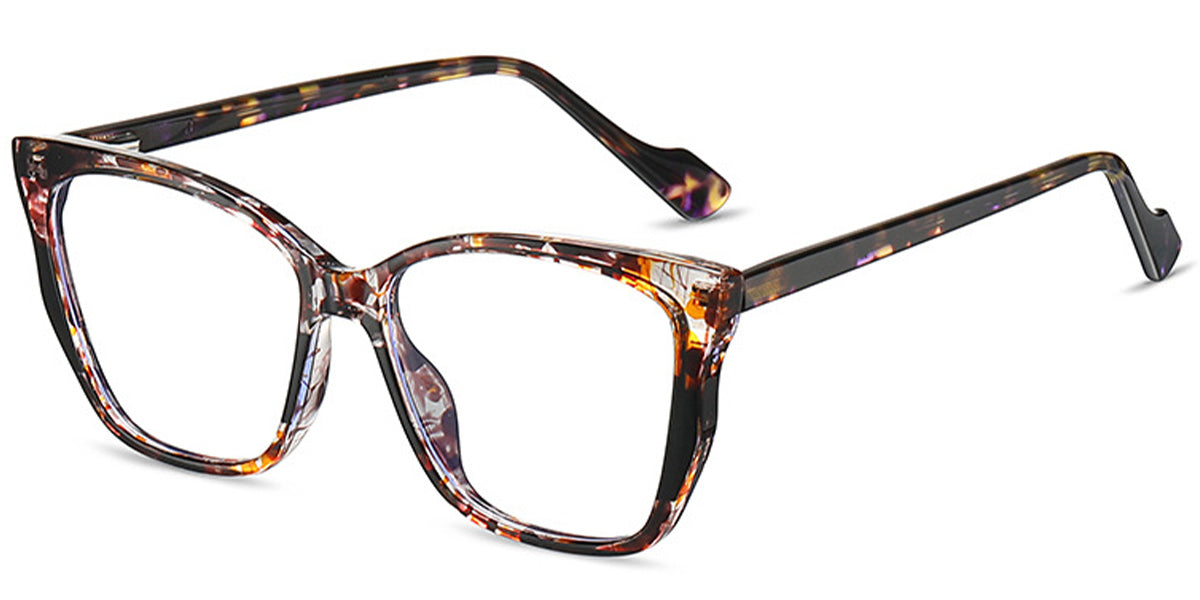 Elmina – Pattern-Orange Glasses