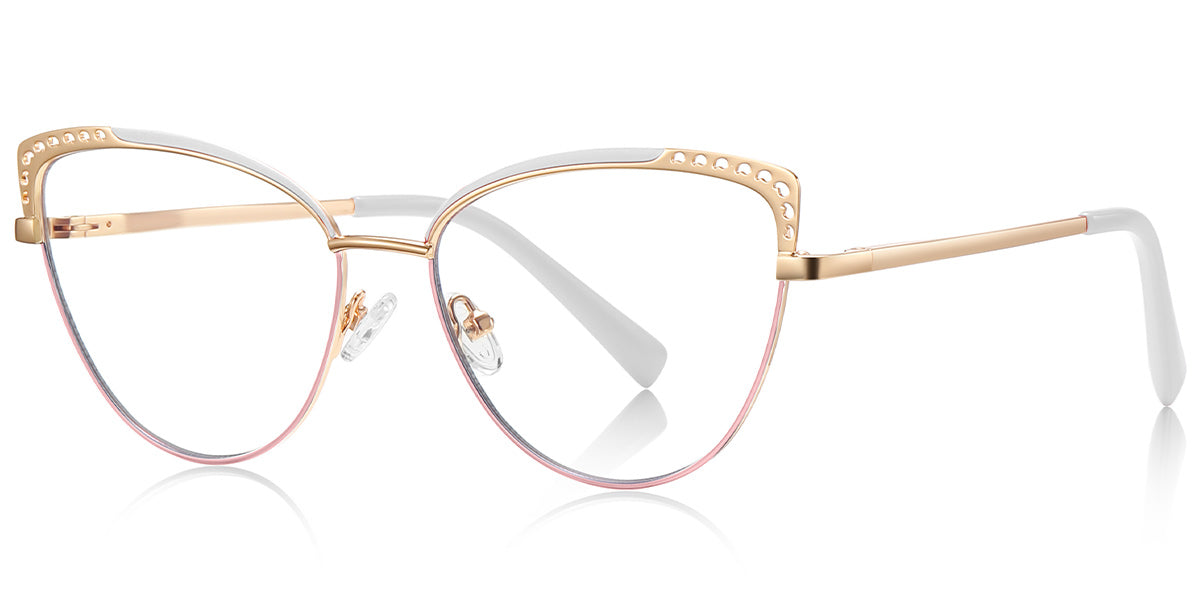 Sofia – Pattern-White Glasses